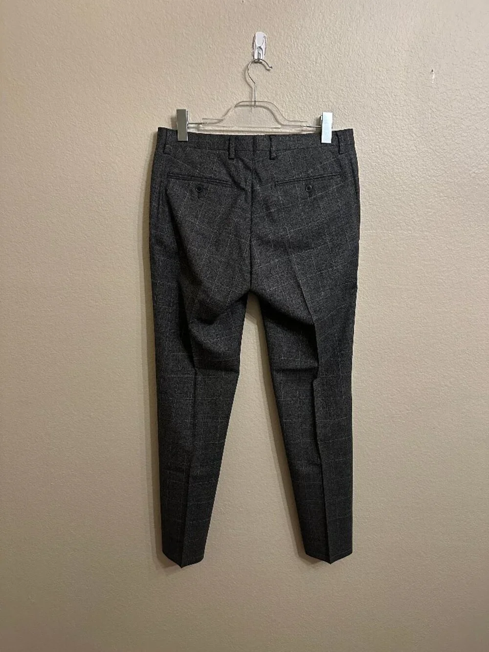 Banana Republic Gray Windowpane Dress Pants